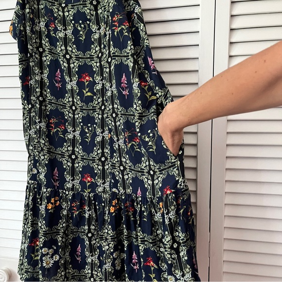 Agua bendita x Target sleeveless dress tile floral flutter mini, size XL, NWT - Picture 7 of 10